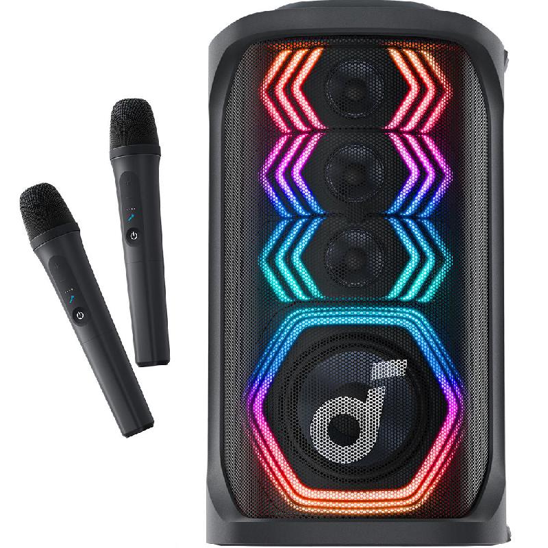 Anker Soundcore Rave 3S AI Karaoke Party Portable Speaker, Bluetooth, up to 12 Hours of Playtime, Black