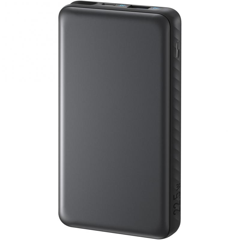 Anker Zolo Power Bank 10K, 22.5W with Built-in USB-C Cable, 1 USB-C and 1 USB-A Ports, PD Fast Charging, 10000 mAh, 3 USB (1X USB/2X USB-C), Black