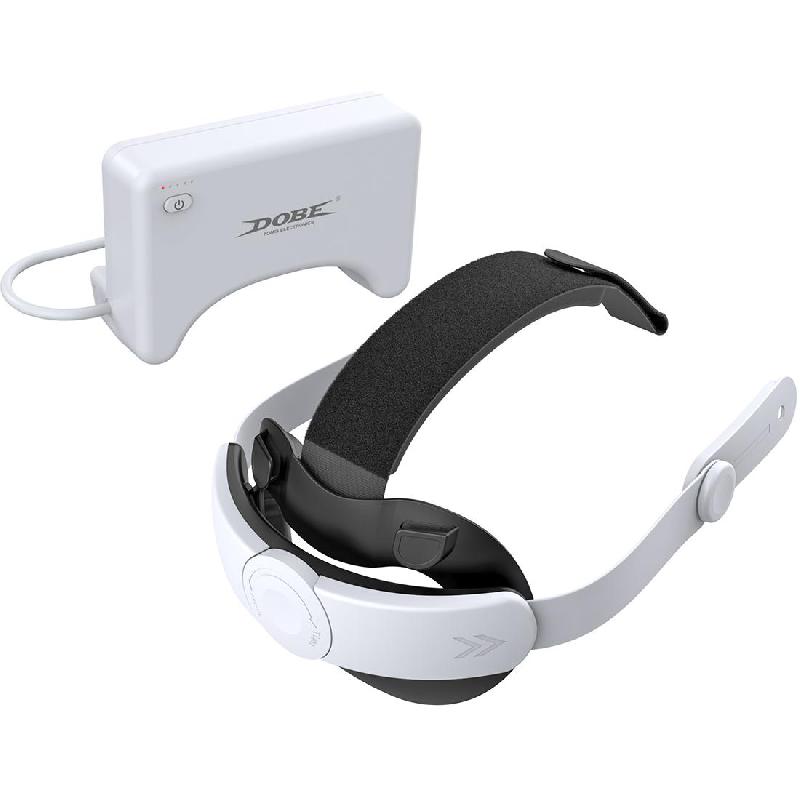 DOBE VR 2-in-1 Set, Headstrap and Battery, for Meta Quest 3S/Meta Quest 3, White