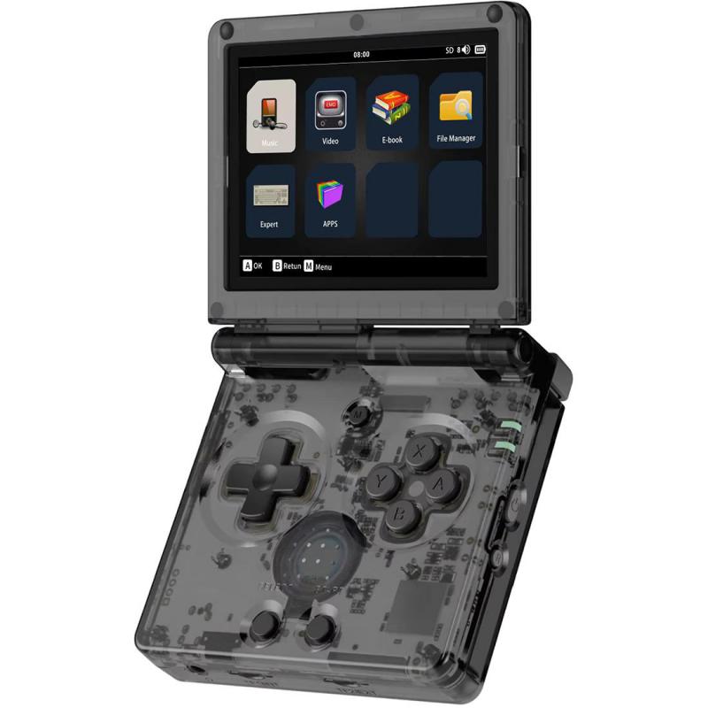 ANBERNIC RG35XXSP Gaming Handheld, 32 GB TF/Micro SD + 64 GB, 1 GB LPDDR4, Black