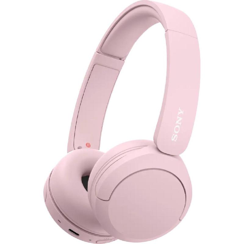 Sony WH-CH520 On-Ear Headphones, Bluetooth, USB (Charging), Built-in Microphone, Pink