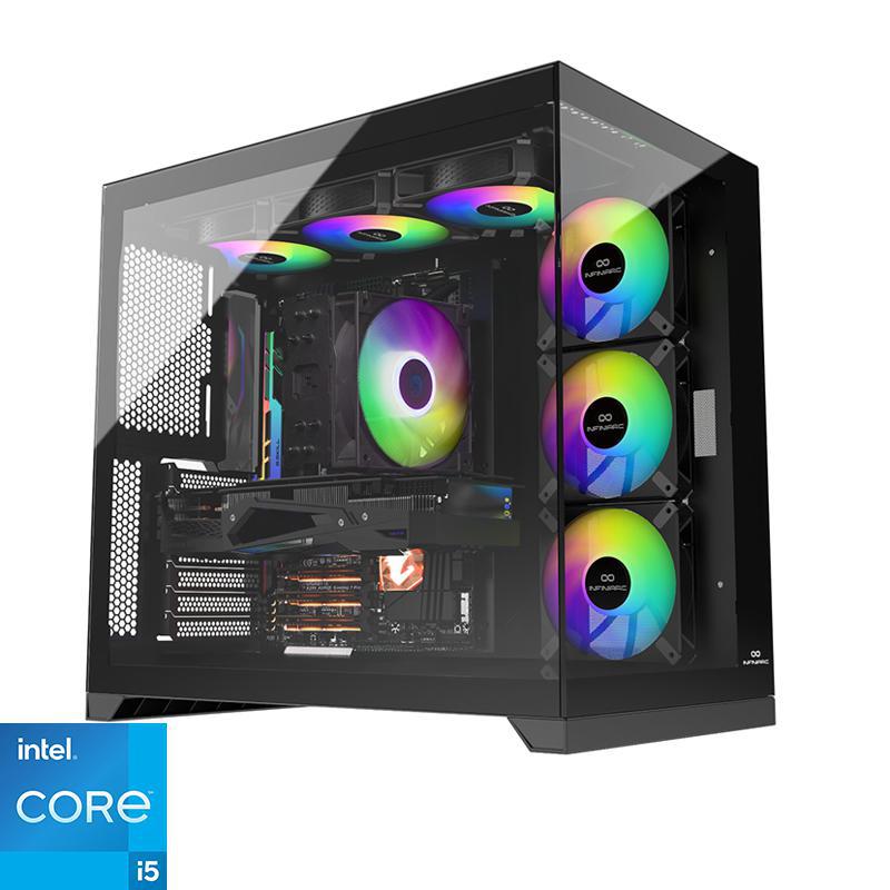 INFINIARC Cube Pro Gaming CPU, Intel Core i5-14400F (14th Gen), 32 GB RAM, NVIDIA GeForce RTX 5060 Ti (8 GB), 1 TB SSD