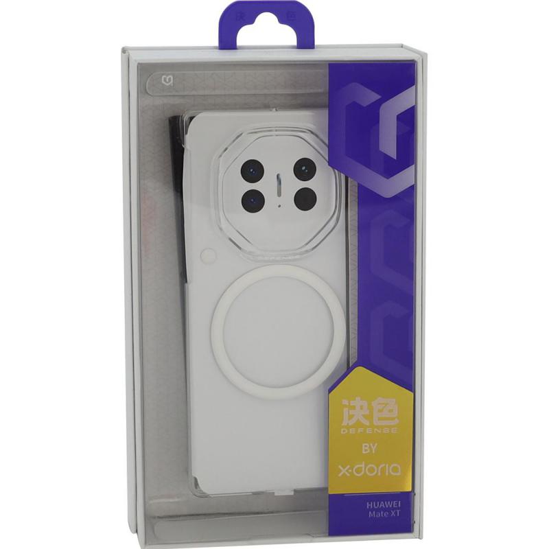 Raptic Defense Clear Magsafe Back Cover Mobile Case with MagSafe, for Huawei Mate XT, Clear