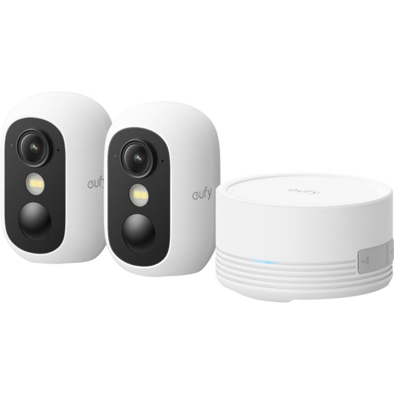 Eufy C35 2-Cam Kit Wi-Fi, Works with Amazon Alexa/Google Assistant, White