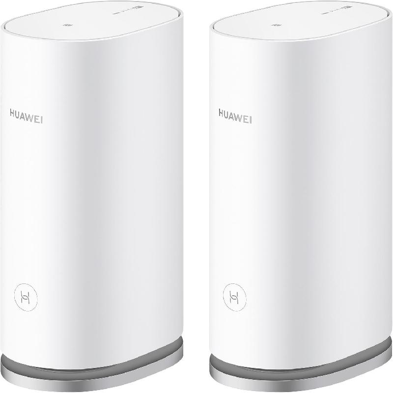 HUAWEI Mesh 3 (2-Pack) Whole Home Mesh Wi-Fi, up to 2976 Mbps (5 GHz: up to 2402 Mbps/2.4 GHz: up to 574 Mbps), up to 250 Devices, Dual Band (2.4 GHz/5 GHz), Wi-Fi 6 (802.11ax),