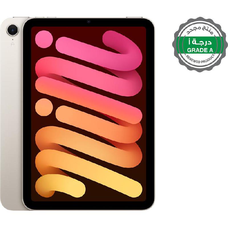 Renewed Grade A Apple iPad mini (A17 Pro) 2024, Tablet - Wi-Fi, 8.3", 128 GB, 6-core CPU, Starlight
