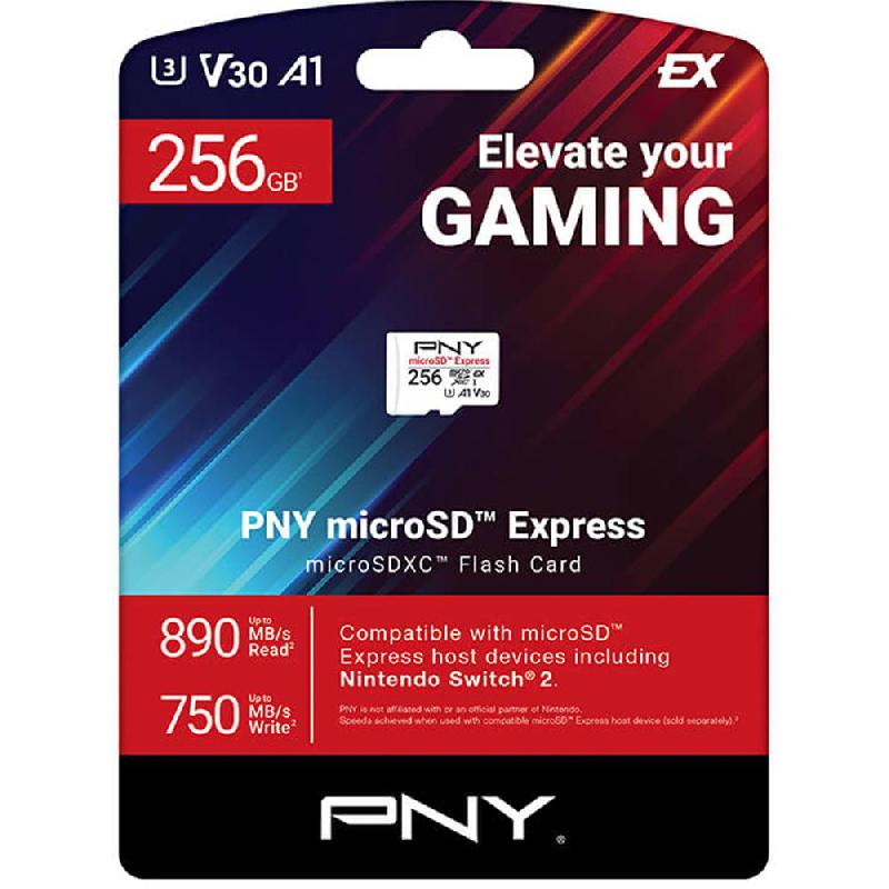 PNY TECHNOLOGIES MicroSDXC Express for Nintendo Switch 2, 256 GB, Read Speed: up to 890MB/s, Write Speed: up to 750MB/s — 2