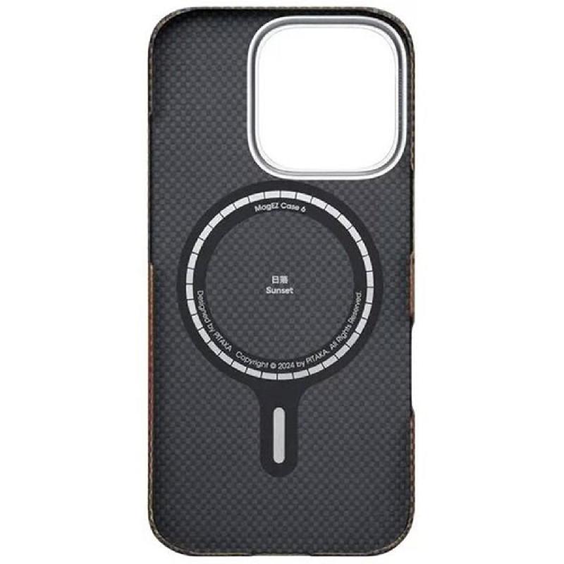 Pitaka Tactile Woven Bundle Back Cover Mobile Case with MagSafe, for iPhone 16 Pro, Sunset — 3