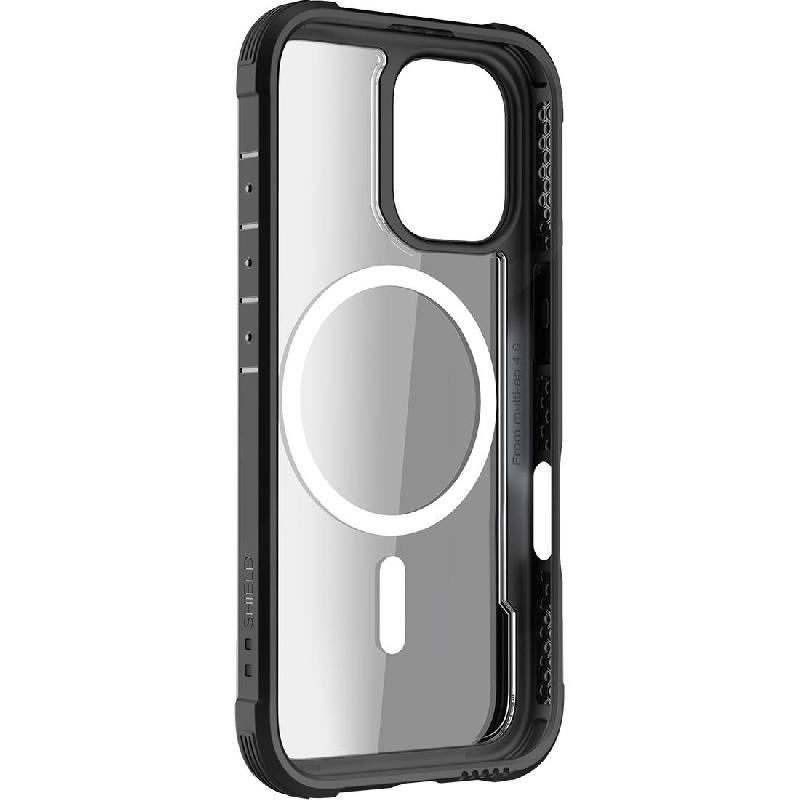 Raptic Raptic Shield Back Cover Mobile Case with MagSafe, for iPhone 16 Plus, Clear/Black — 2
