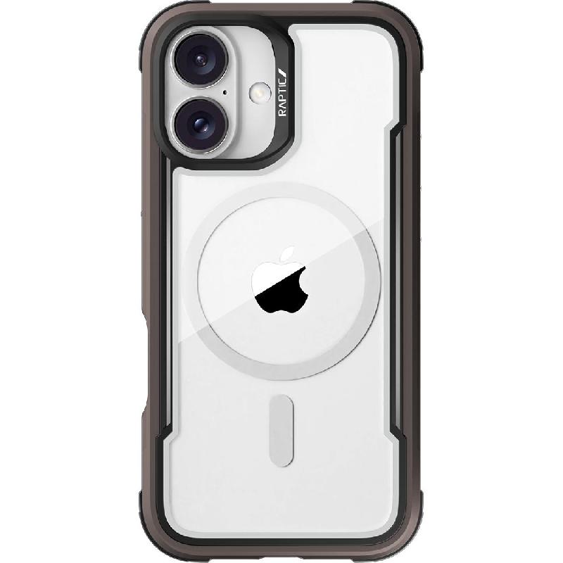 Raptic Raptic Shield Back Cover Mobile Case with MagSafe, for iPhone 16 Pro, Clear/Mocha — 3
