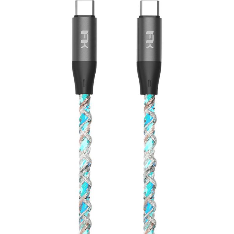 Kleio USB-C to USB-C (Light-Up) Sync & Charge Cable, 2.00 m ( 6.56 ft ), Black