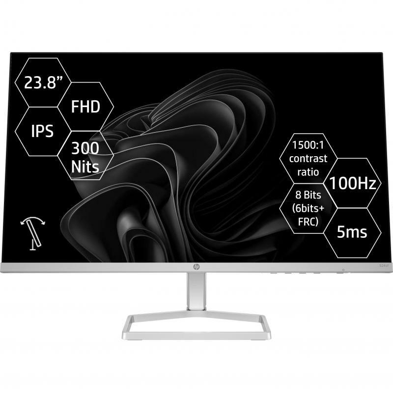 HP 524sh 23.8" Monitor, FHD (Full HD), 100 Hz, 5ms (GtG), Black