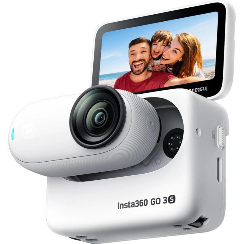 Insta360 GO 3S Action Cam, 4K: 3840 X 2160@24/25/30fps, White