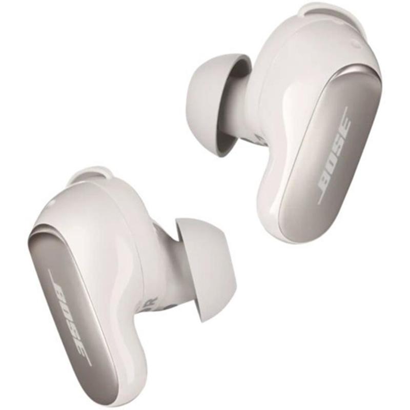 Bose QuietComfort Ultra II Earbuds, Active Noise Cancelling, Bluetooth, USB-C (Charging), Built-in Microphone, White Smoke