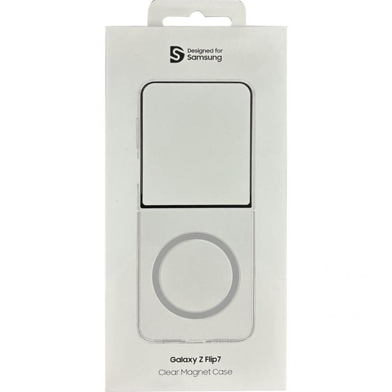 Samsung Clear Magnet Case Flip Cover Mobile Case with MagSafe, for Samsung Galaxy Z Flip7, Transparent — 3