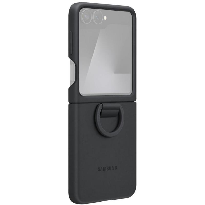 Ring Case Flip Cover Mobile Case with Ring, for Samsung Galaxy Z Flip7, Black