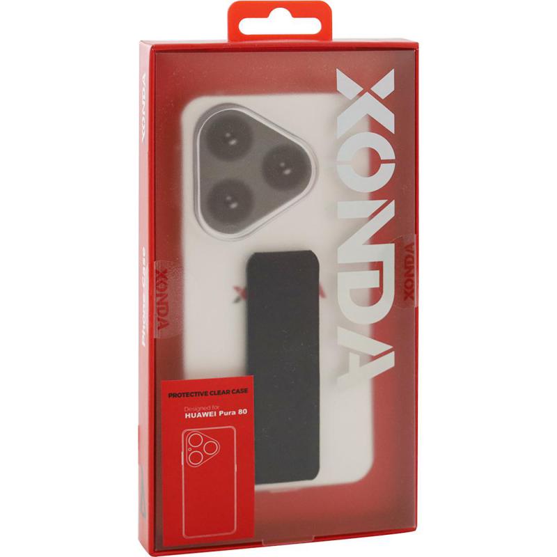 Xonda Back Cover Mobile Case with Strap, for Huawei Pura 80, Clear