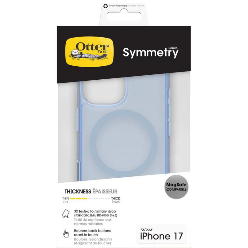OtterBox Symmetry Series Back Cover Mobile Case with MagSafe, for iPhone 17, Silver Glade — 2