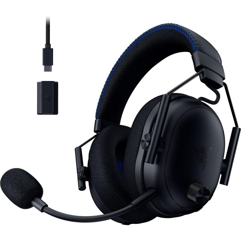 Razer BlackShark V3 Pro PlayStation Licensed Gaming Headset, Hybrid Active Noise Cancelling, Bluetooth/Wireless, USB-C, Detachable Microphone, Black