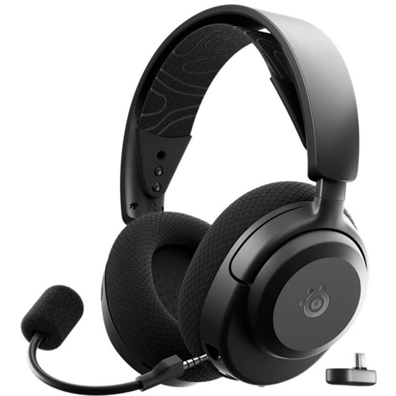 SteelSeries Arctis Nova 3P Gaming Headset, Passive Noise Isolation, Bluetooth/Wireless, USB-C, Detachable Microphone, Black