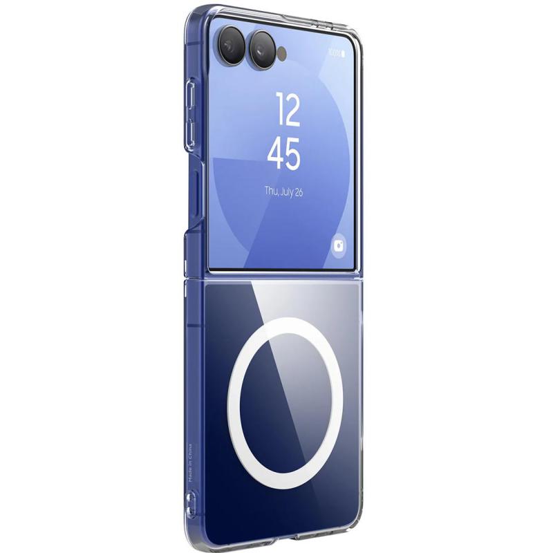 Magnetic PC Clear Case Flip Cover Mobile Case with MagSafe, for Samsung Galaxy Z Flip7, Clear