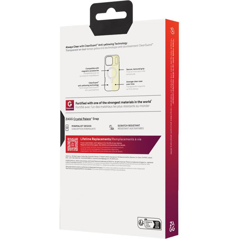Zagg Crystal Palace Back Cover Mobile Case with MagSafe, for iPhone 17, Clear — 3