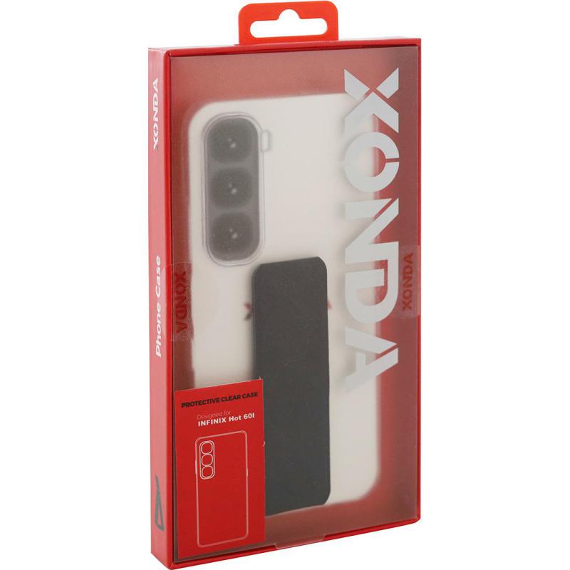 Xonda Back Cover Mobile Case with Strap, for Infinix HOT 60i, Clear