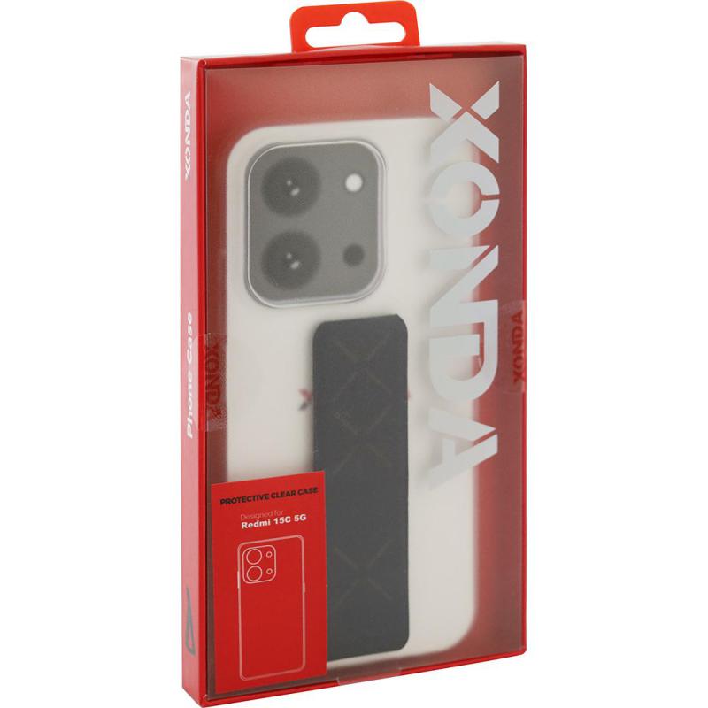 Xonda Back Cover Mobile Case with Strap, for Xiaomi Redmi 15C 5G, Clear