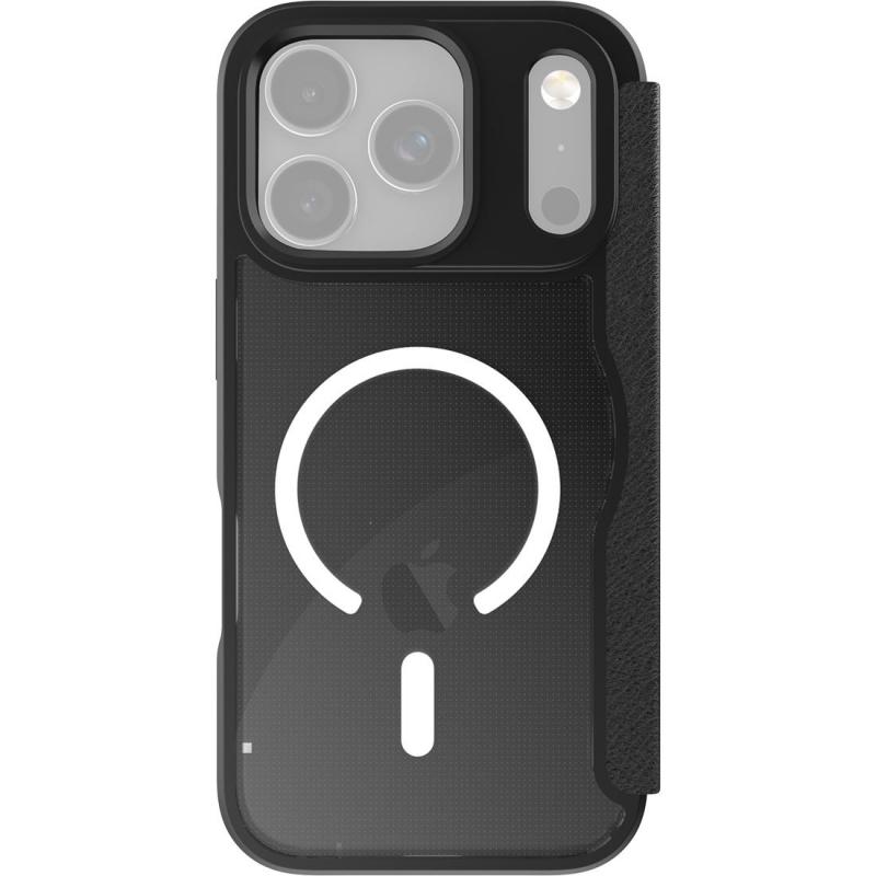 Raptic Air-Folio Flip Cover Mobile Case with MagSafe, for iPhone 17 Pro Max, Black