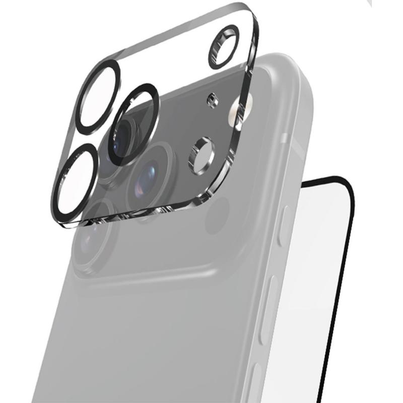 Air-Glass 2-in-1 Bundle: Tempered Glass + Camera Lens Protector Smartphone Display Protection, for iPhone 17 Pro Max, Clear
