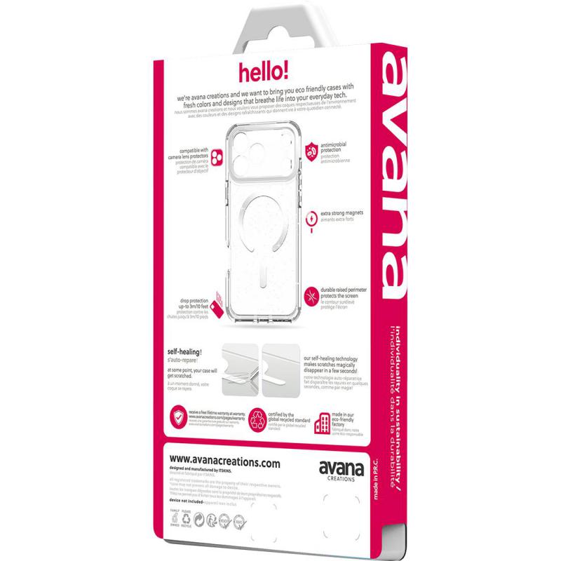 Avana Creations Starlight Back Cover Mobile Case with MagSafe, for iPhone 17 Pro Max, Starlight Silver — 3