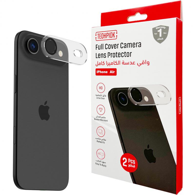 Techpick Camera Lens Protector (Full Frame) Smartphone Camera Accessory, for iPhone Air, Clear