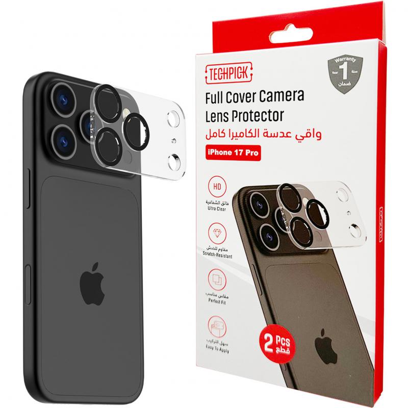 Techpick Camera Lens Prote Smartphone Camera Accessory, for iPhone 17 Pro, Clear