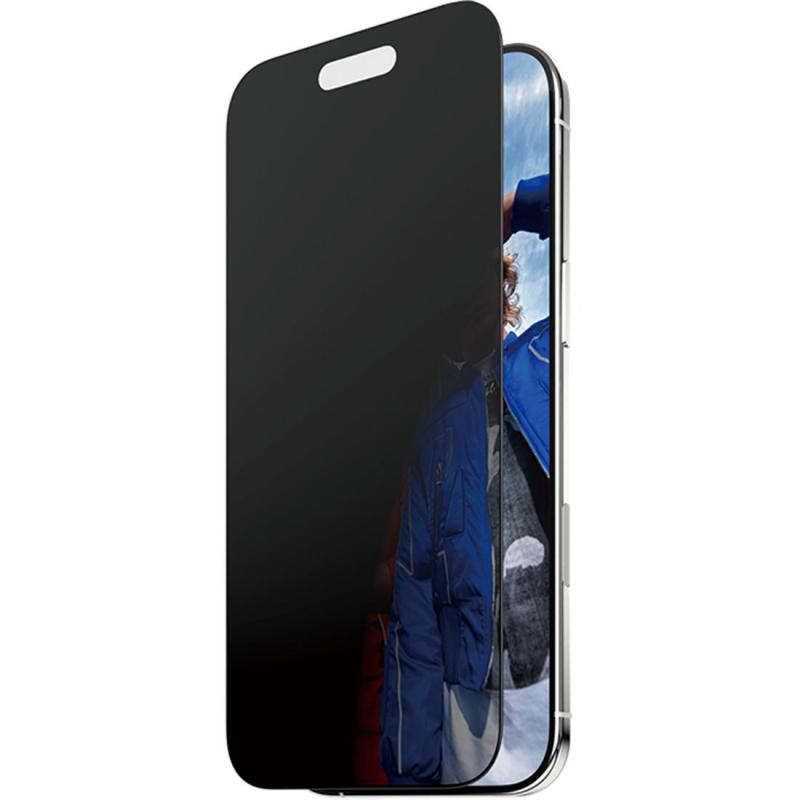 PanzerGlass Ultra-Wide Fit Fastfit In-A-Box Smartphone Screen Protector, for iPhone Air, Tempered Glass with Black Frame, Privacy — 2