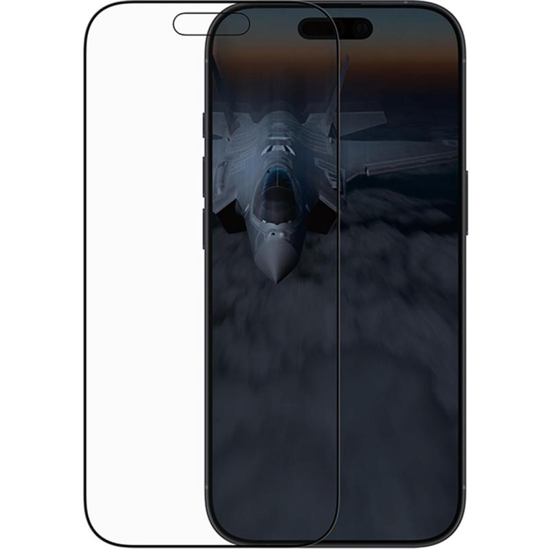 PanzerGlass Ultra-Wide Fit Stealth, Fastfit In-A-Box Smartphone Screen Protector, for iPhone 17/iPhone 16 Pro, Tempered Glass with Black Frame — 2