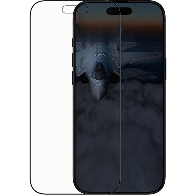 PanzerGlass Ultra-Wide Fit Stealth, Fastfit In-A-Box Smartphone Screen Protector, for iPhone Air, Tempered Glass with Black Frame — 2