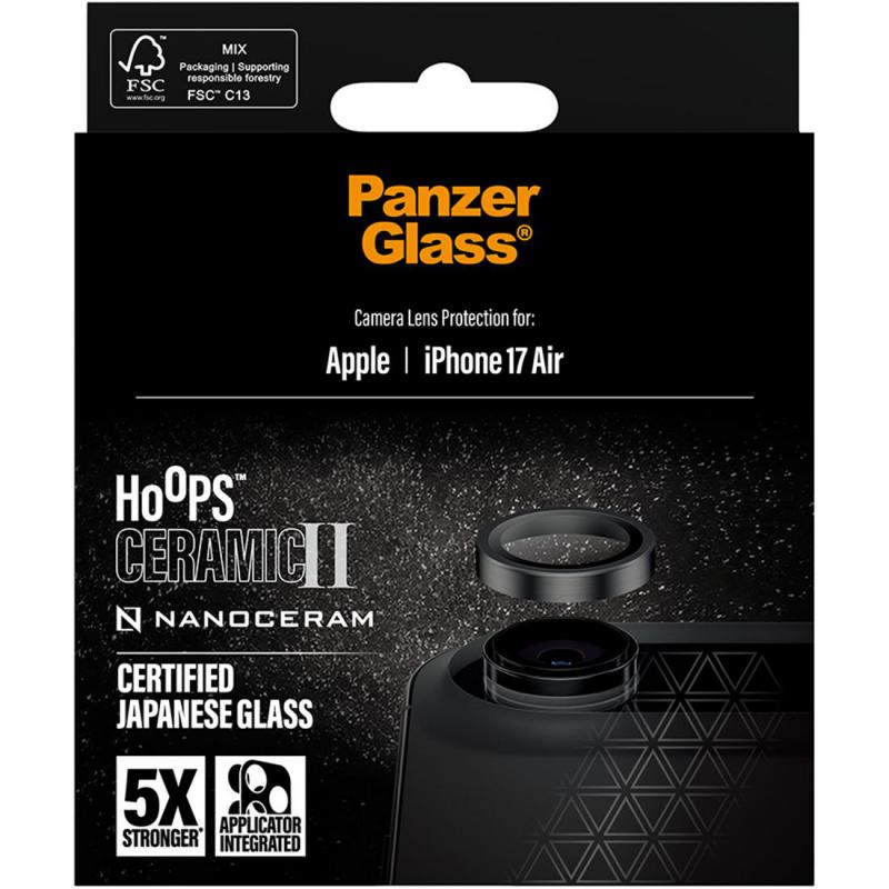 PanzerGlass Hoops Camera Lens Protector (Individual Ring) Smartphone Camera Accessory, for iPhone Air, Ceramic — 3