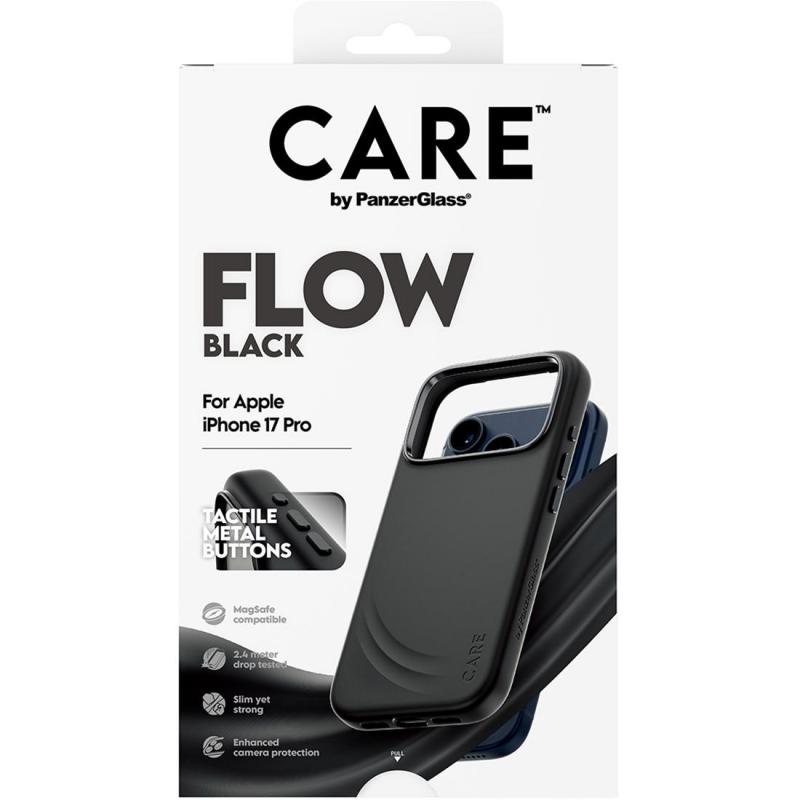 PanzerGlass Flow Back Cover Mobile Case with MagSafe, for iPhone 17 Pro, Black — 3