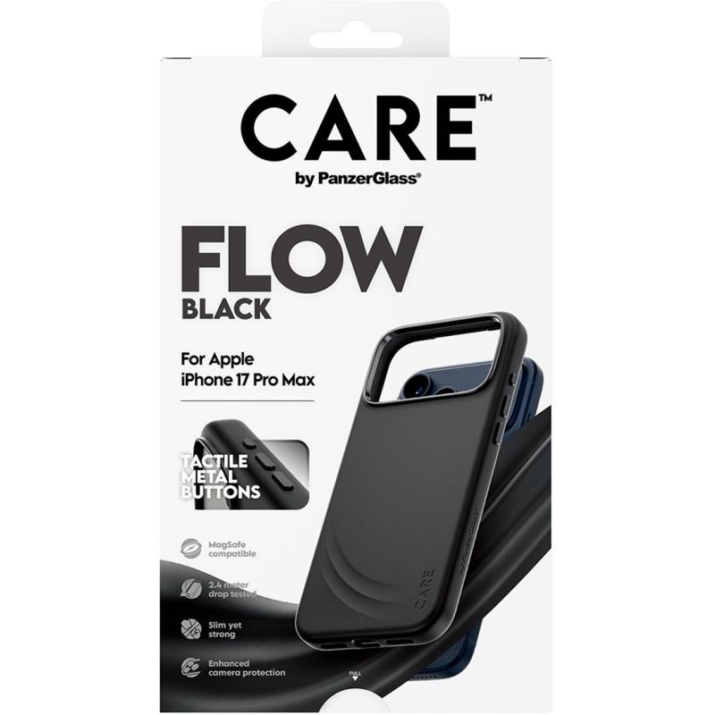 PanzerGlass Flow Back Cover Mobile Case with MagSafe, for iPhone 17 Pro Max, Black — 3