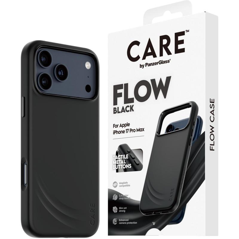 Flow Back Cover Mobile Case with MagSafe, for iPhone 17 Pro Max, Black