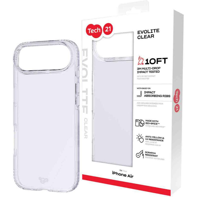 Tech21 EvoLite Back Cover Mobile Case, for iPhone Air, Clear