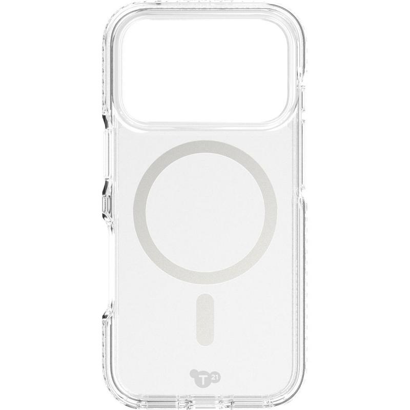 Tech21 EvoCrystal with MagSafe Back Cover Mobile Case with MagSafe, for iPhone 17 Pro, Clear/Metalic Silver — 2