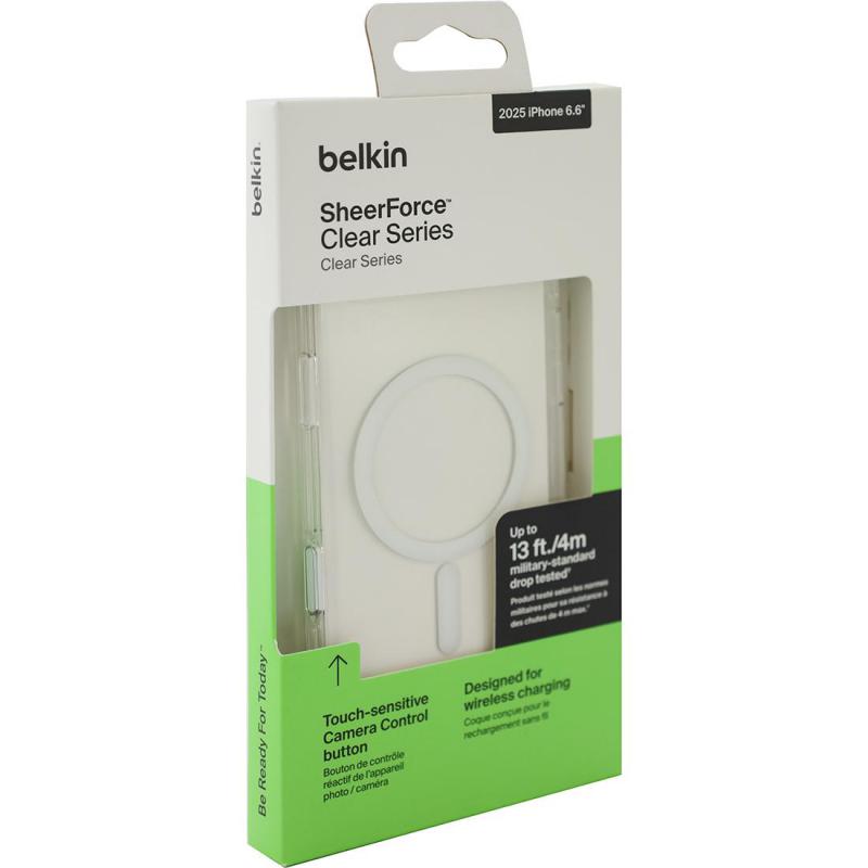 Belkin SheerForce Clear Back Cover Mobile Case with MagSafe, for iPhone Air, Clear