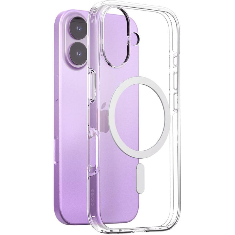 Araree Duple M Back Cover Mobile Case with MagSafe, for iPhone 17, Clear