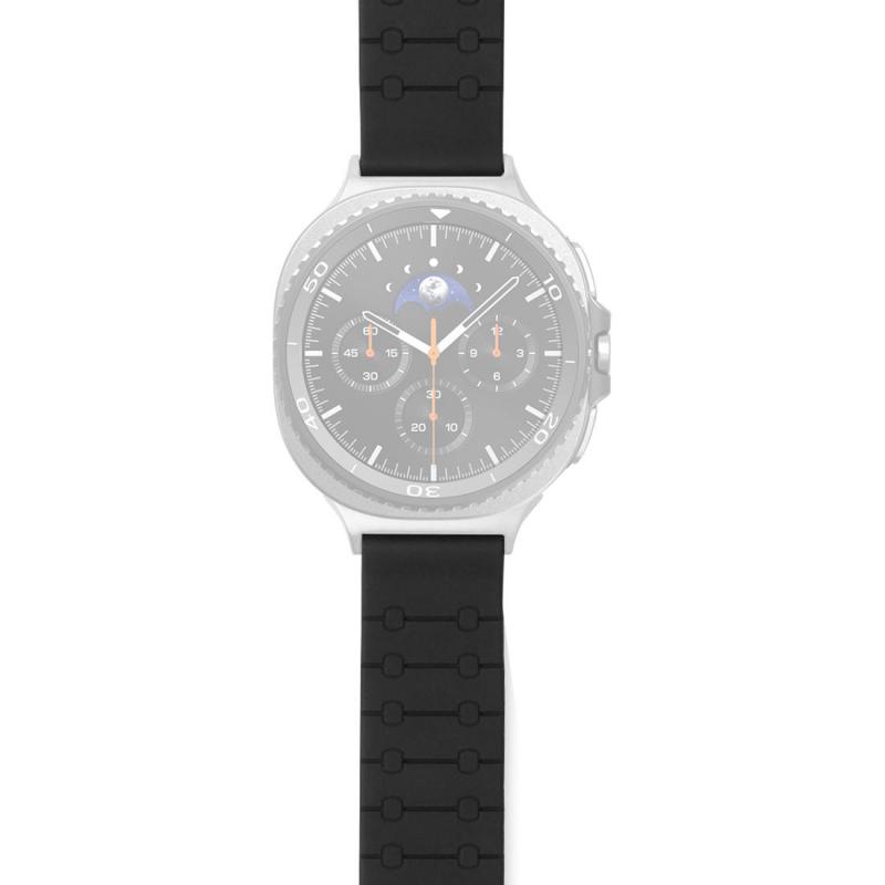 Araree Silicone Link Wrist Strap, for Samsung Galaxy Watch8 Classic 46/Galaxy Watch8 44/Galaxy Watch8 40, Silicone, Black/Grey