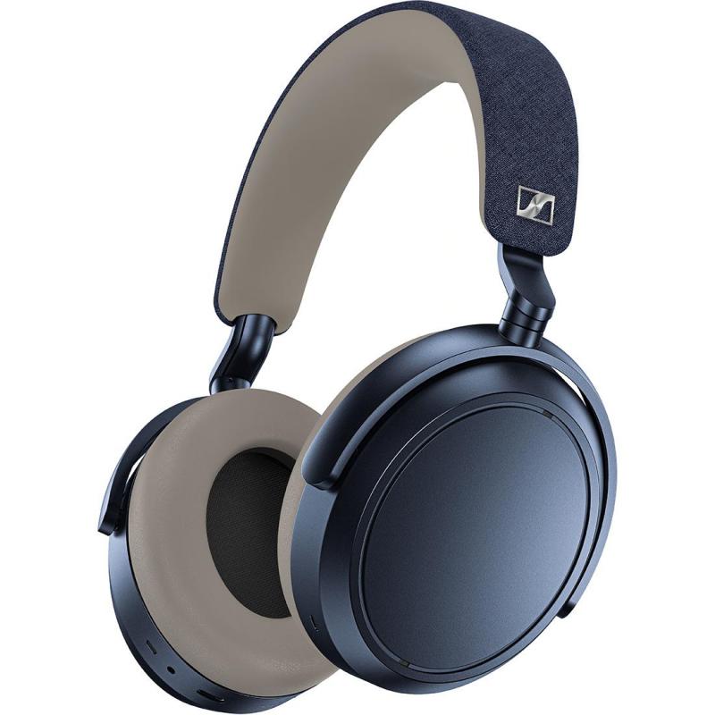 Sennheiser Momentum 4 Denim Over-Ear Headphones, Adaptive Noise Cancelling, Bluetooth, USB-C (Charging), Built-in Microphone, Blue
