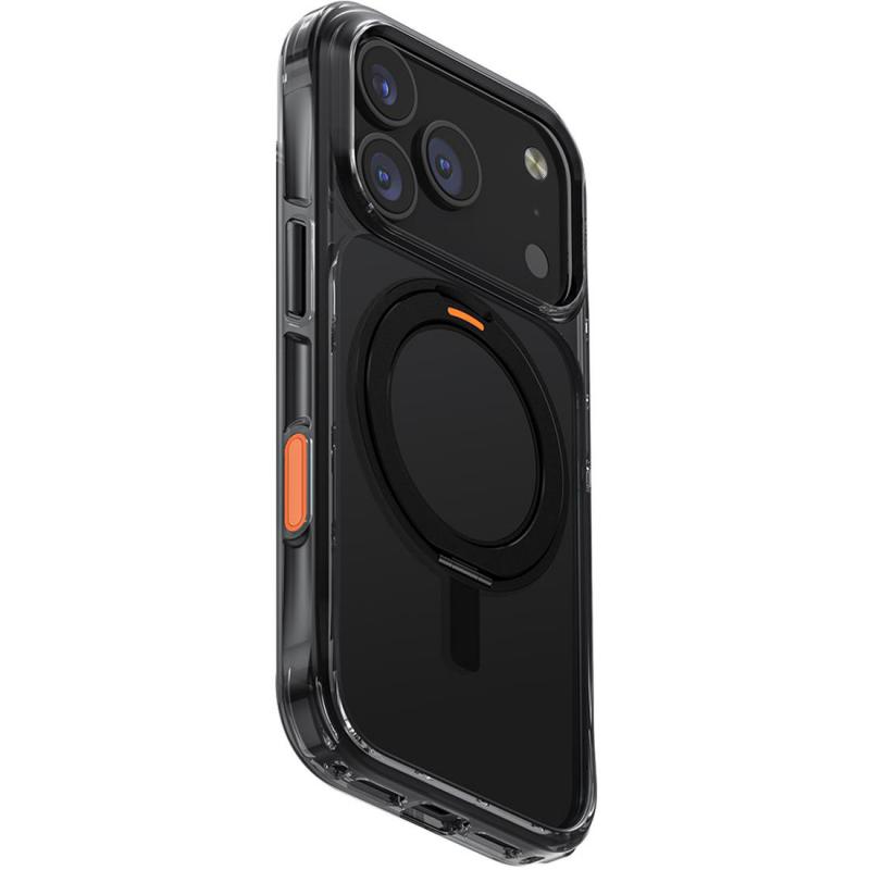 Uniq Swivix Back Cover Mobile Case with Stand, for iPhone 17 Pro, Carbon Black
