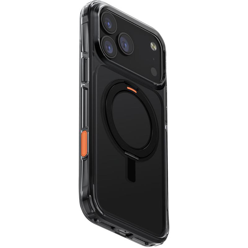 Uniq Swivix Back Cover Mobile Case with Stand, for iPhone 17 Pro Max, Carbon Black
