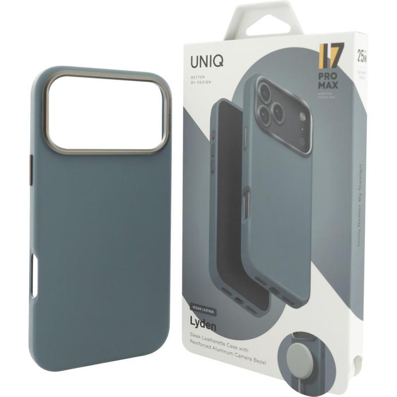 Uniq Lyden Back Cover Mobile Case with MagSafe, for iPhone 17 Pro Max, Ash Blue