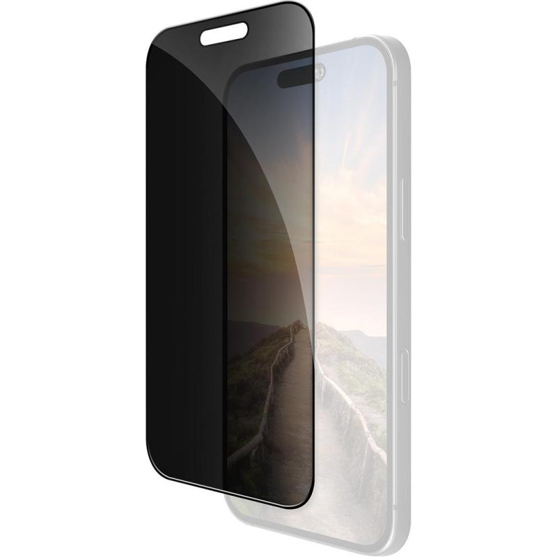 DBRAMANTE1928 Eco-shield Privacy Smartphone Screen Protector, for iPhone 17 Pro Max, Recycled (rPET), Curved Black Edge, Antimicrobial, Anti-fingerprint